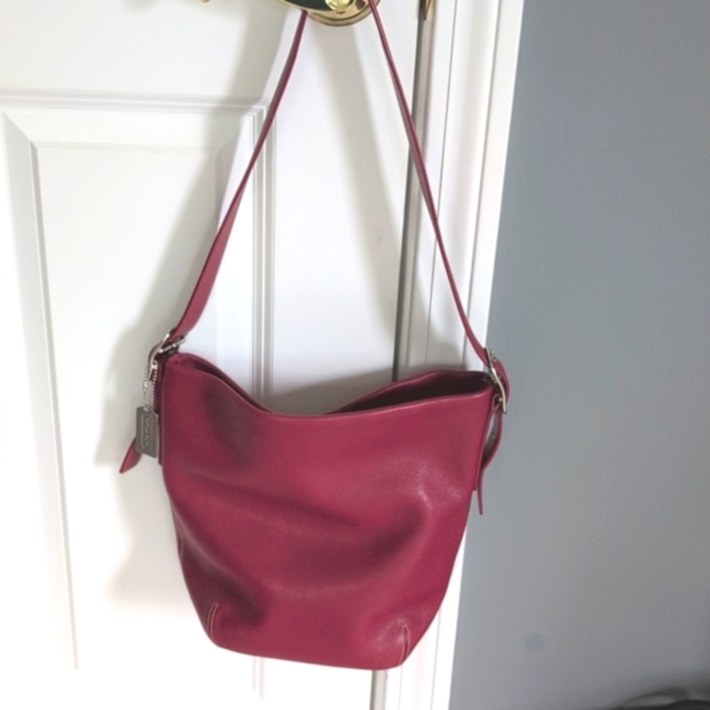 TODAY ONLY! Coach 9186 Legacy Soho Bucket Purse in Red, EUC